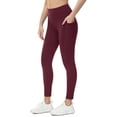 thumbnail image 1 of BALEAF Fleece Lined Leggings Women Water Resistant 25" Petite Winter Warm Legging Thermal Running Tights Yoga Hiking Pants Red Wine 3XL, 1 of 6