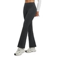 thumbnail image 1 of BALEAF Fleece Lined Pants Women Flare Leggings Thermal Warm High Waist Winter Yoga Pants with Pockets Heather Black M, 1 of 7