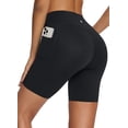 thumbnail image 1 of BALEAF Freeleaf Women's 8" High Waist Biker Shorts with Pockets Yoga Running Volleyball Workout Gym Shorts for Summer Spandex Black L-2XL, 1 of 7