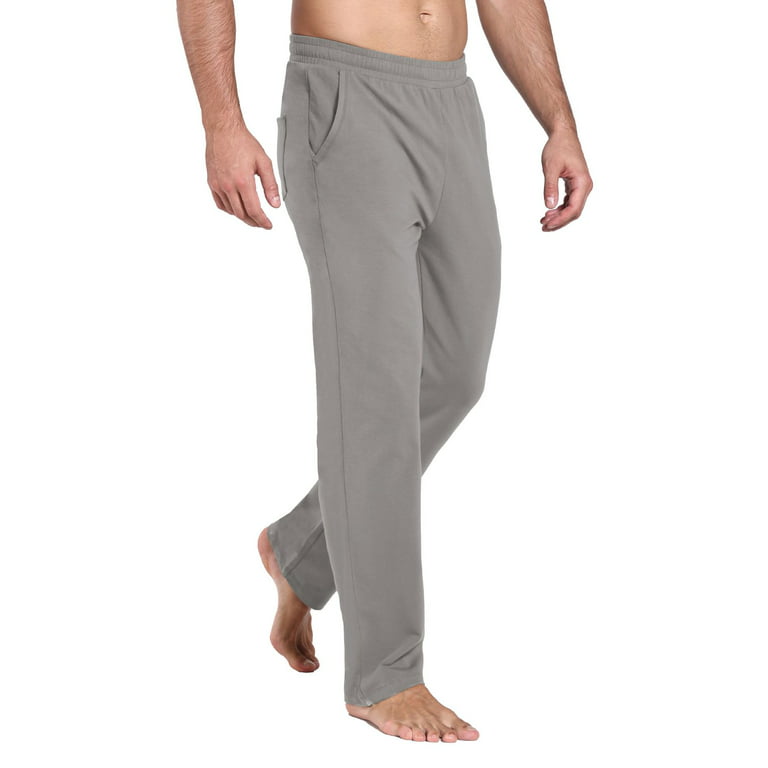 BALEAF Mens Sweatpants Cotton Yoga Pants Open Bottom Joggers