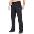 thumbnail image 1 of BALEAF Men's Fleece Lined Sweatpants Winter Athletic Workout Cold Weather Thermal Warm Open Bottom Pants with Zipper Pockets Black 2XL, 1 of 7