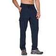 thumbnail image 1 of BALEAF Men's Hiking Cargo Pants Quick Dry Water Resistant with Zip Pockets Lightweight UPF 50+ for work Navy Blue Size M, 1 of 7