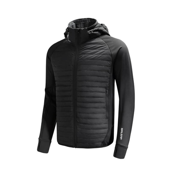 BALEAF Men's Lightweight Puffer Outerwear Jacket Warm Winter Hiking Walking Coat Water Resistant Package Black S