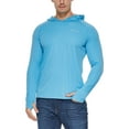 thumbnail image 1 of BALEAF Men's Long Sleeve Fishing Hoodie Pullover Sweatshirt Shirt Blue M, 1 of 8