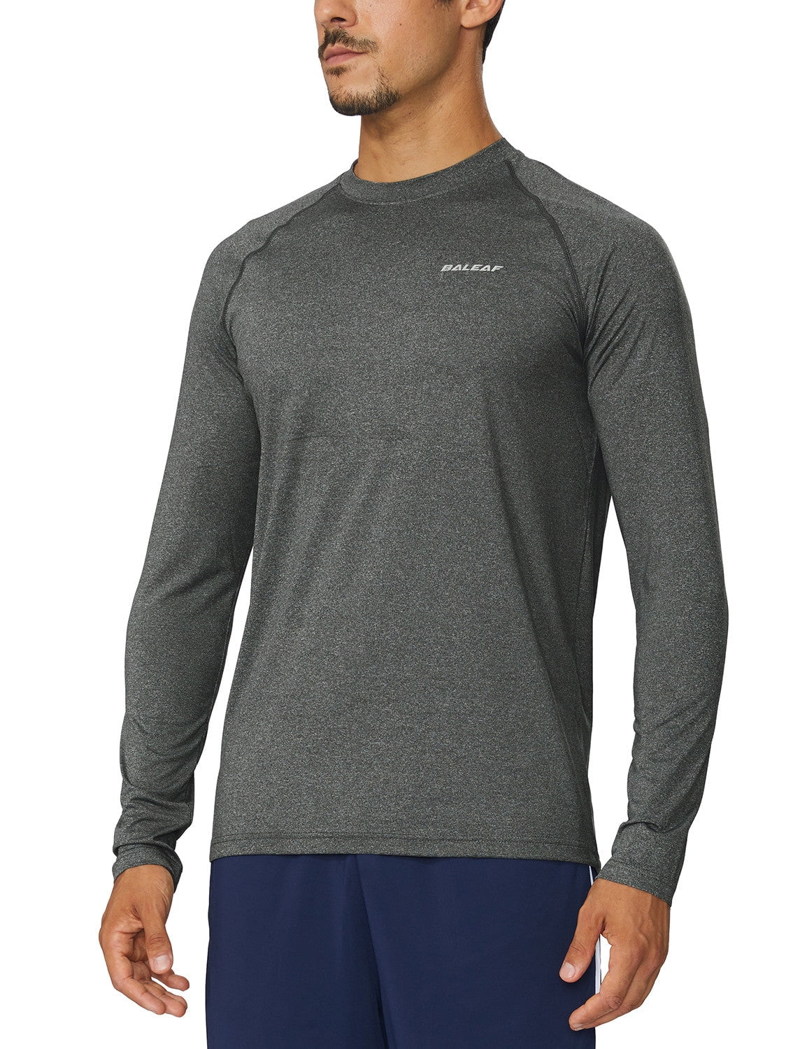 BALEAF Men's Long Sleeve Running Shirts Athletic Workout UPF 50+