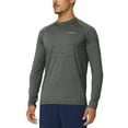 thumbnail image 1 of BALEAF Men's Long Sleeve Running Shirts Athletic Workout UPF 50+ Quick Dry Lightweight Grey Heather Size L, 1 of 7