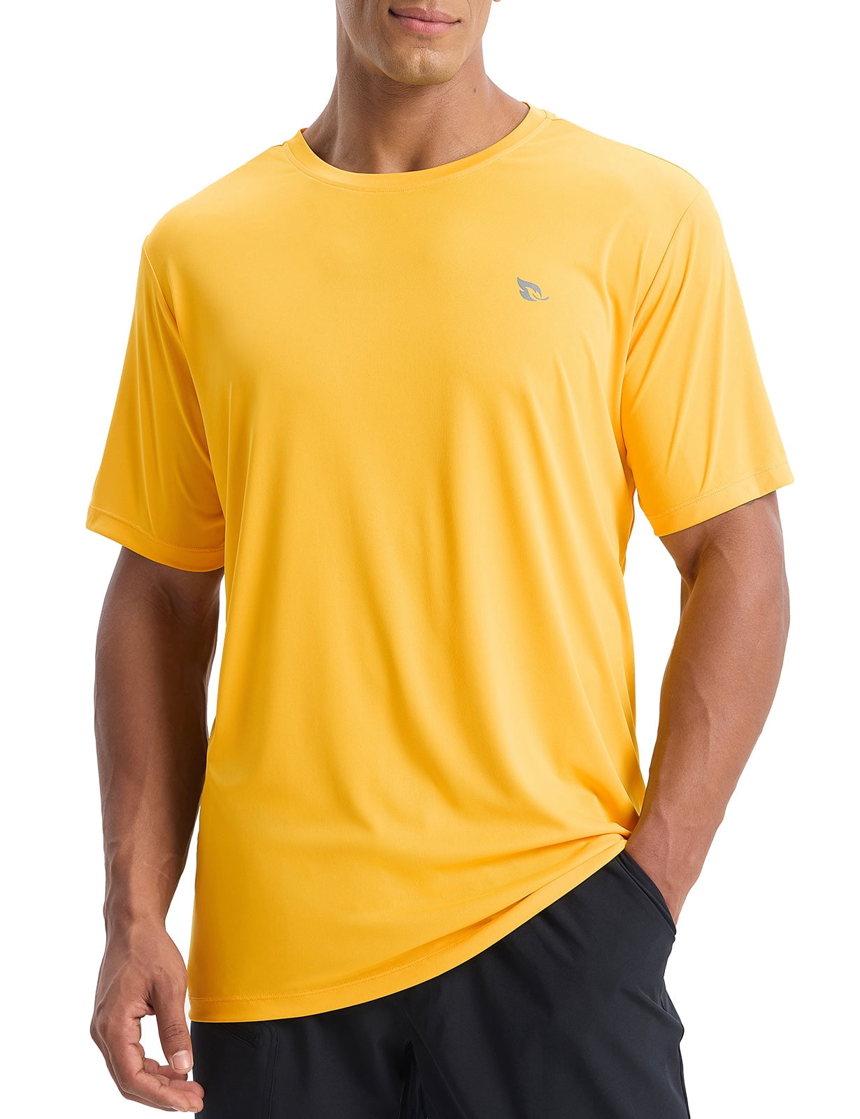 BALEAF Men's Rash Guard Swim Shirt 50+ Sun UV Protection SPF Short ...