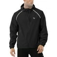 thumbnail image 1 of BALEAF Men's Running Jacket Cycling Waterproof Windbreaker Reflective Black Size XXL, 1 of 7