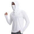 thumbnail image 1 of BALEAF Men's Sun Hoodies UPF 50+ Separate Hood with Face Mask Long Sleeve Fishing Shirts UV Protection Rash Guard White XL, 1 of 7