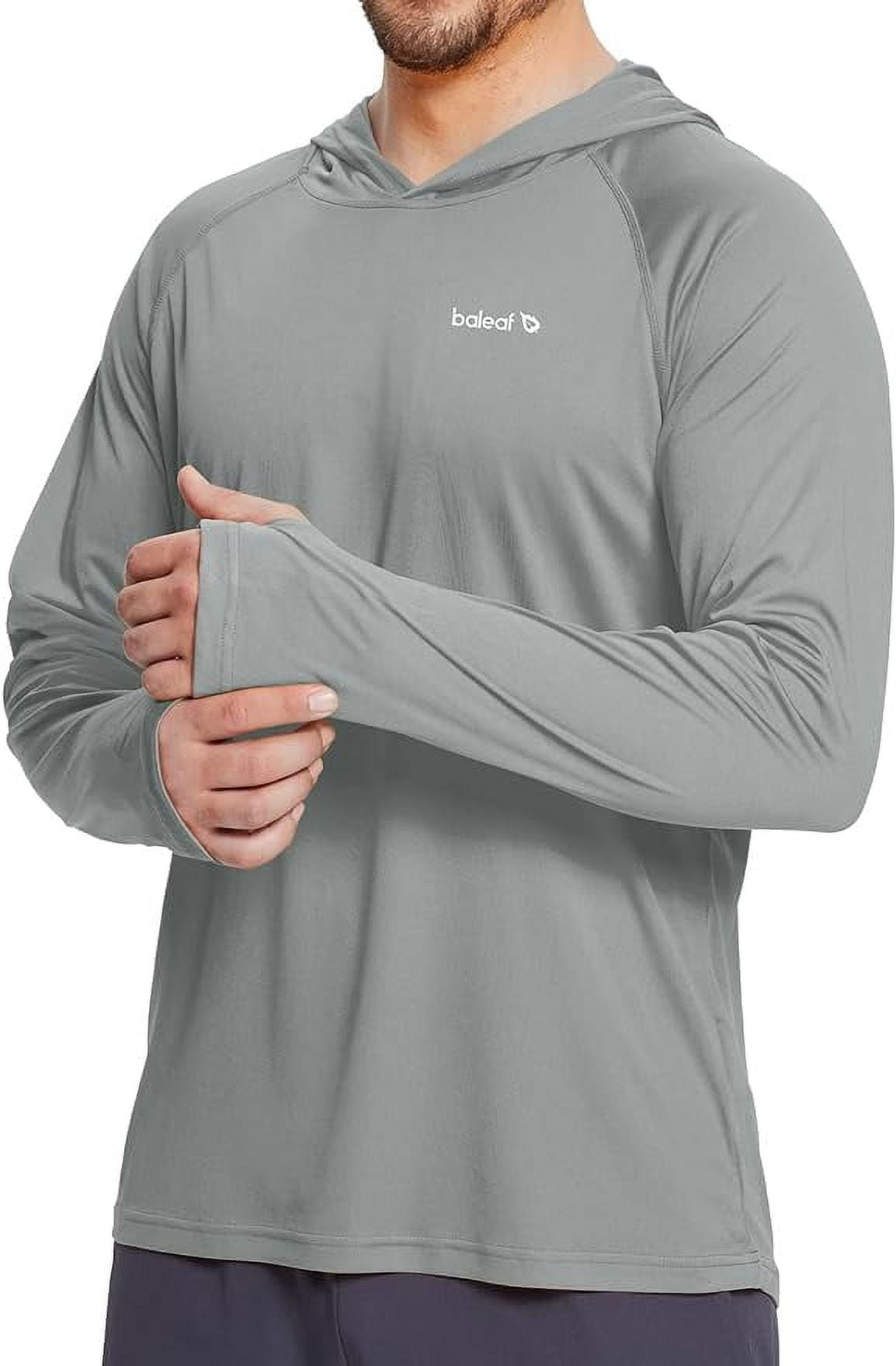 BALEAF Men's Sun Protection Hoodie Shirt UPF 50+ Long Sleeve UV SPF T-Shirts  Rash