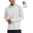 thumbnail image 1 of BALEAF Men's Sun Protection Hoodie Shirt UPF 50+ Long Sleeve UV SPF T-Shirts with Mask Rash Guard Fishing Lightweight White Size L, 1 of 6