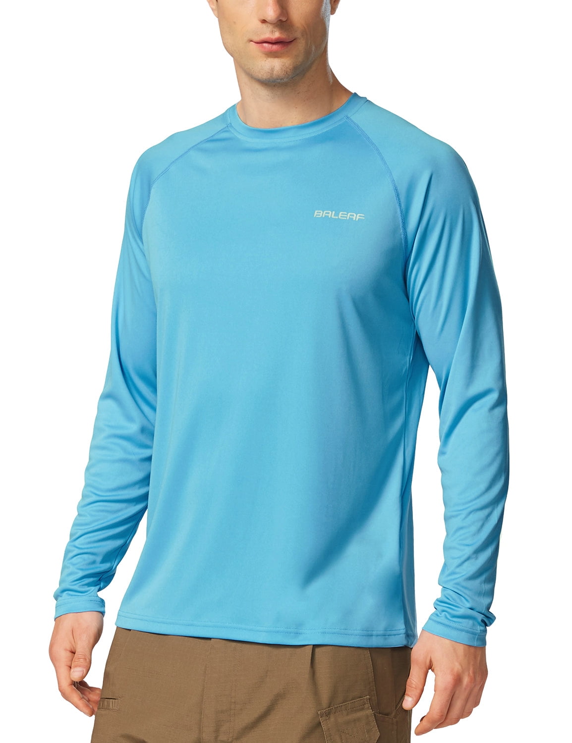 GetUSCart- BALEAF Women's UPF 50+ Sun Protection T-Shirt SPF Long/Short  Sleeve Dri Fit Lightweight Shirt Outdoor Hiking Sky-Blue Size XL
