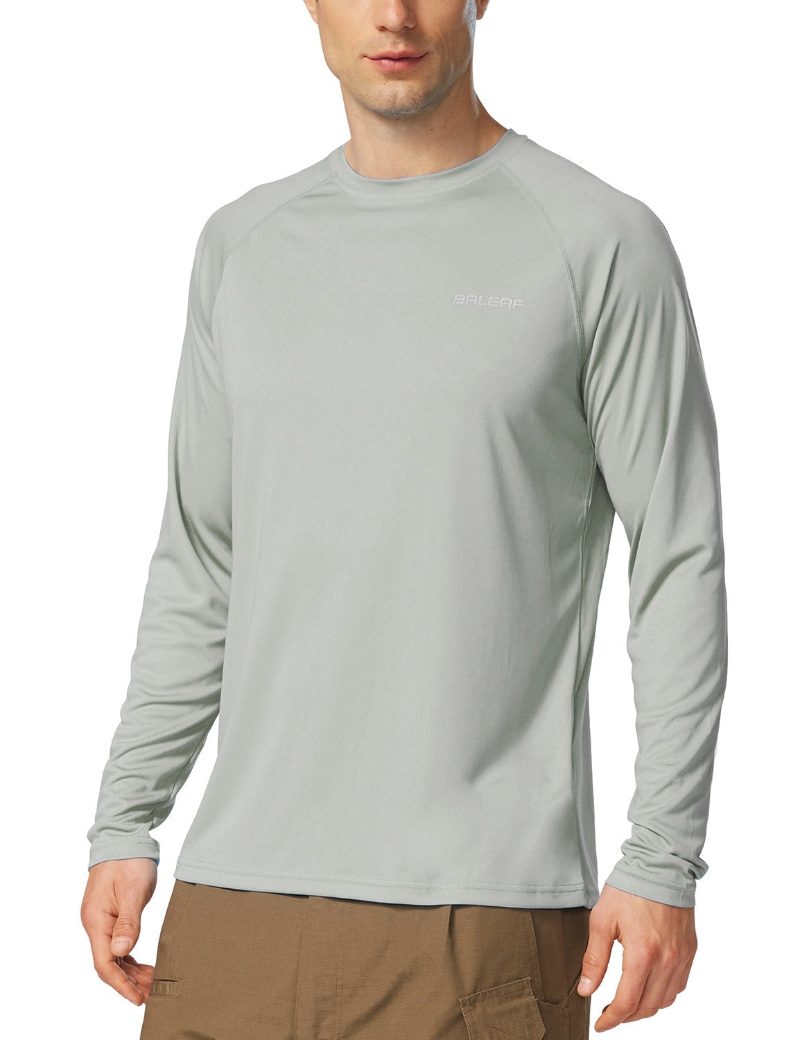 Long Sleeve Shirt, Water Wicking SPF- LIGHT GREY