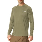 BALEAF Mens Shirts Long Sleeve Sun Protection T-Shirt UV SPF UPF 50+ Quick Dry Lightweight Fishing Shirts Slate Green Size S