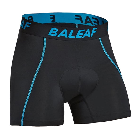 BALEAF Padded Bike Shorts for Men Cycling Underwear Mountain Biking Blue L