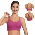 thumbnail image 1 of BALEAF Sweatleaf Adjustable Sports Bras for Women Padded Racerback Yoga Bra High Impact Molded Cup Workout Bra Rose Red L, 1 of 7