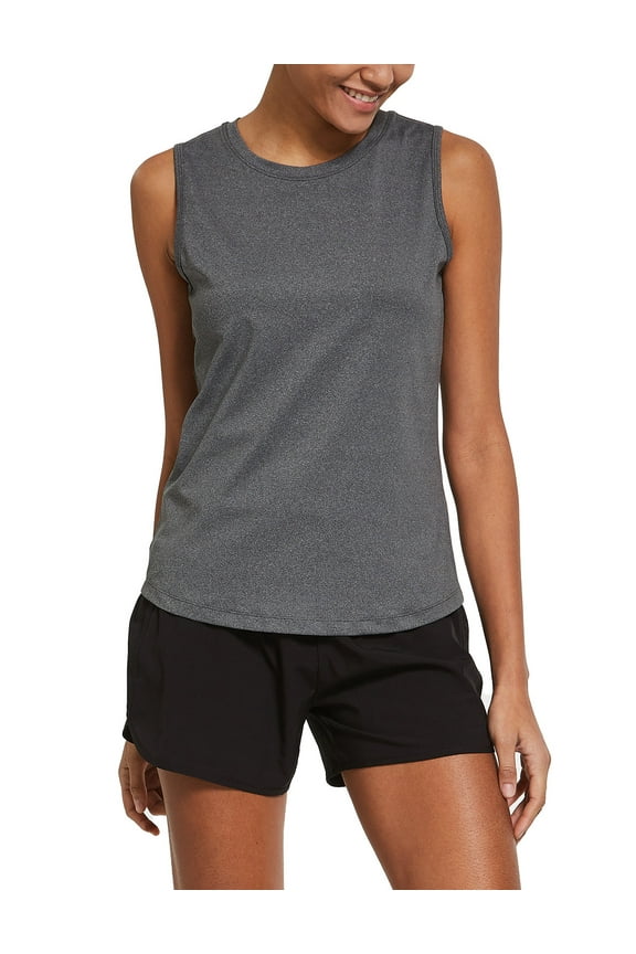 Tank Tops for Women Athletic Workout Sleeveless Exercise Running Active Shirts for Pickleball Sports Gray Size M