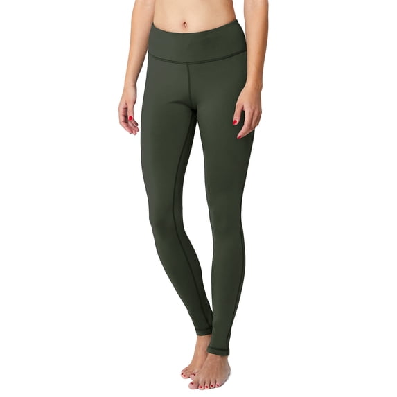 BALEAF Winter Clothing for Women Leggings Fleece Lined Tights Thermal Warm Thick Yoga Pants Cold Weather Gear Army Green S