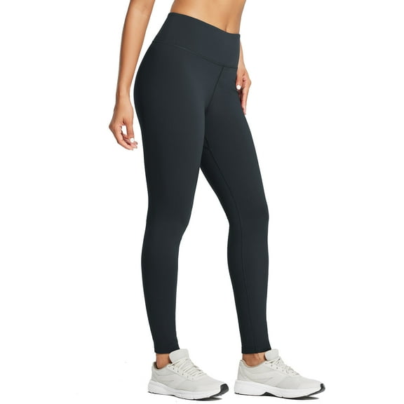 BALEAF Womans Fleece Lined Leggings Water Resistant High Waisted Thermal Winter Hiking Running Pants Black XS