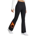 thumbnail image 1 of BALEAF Womans Fleece Lined Pants Winter Thermal Warm Yoga Pants Flare Leggings Waterproof Warm Bell Bottom Leggings with Pockets 29'' Black M, 1 of 6