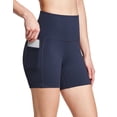 thumbnail image 1 of BALEAF Women's 5" Athletic Shorts High Waisted Brushed Side Pockets for Yoga Workout Volleyball Navy S, 1 of 8