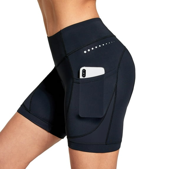 BALEAF 4D Padded Bike Shorts Women Cycling Underwear Gel Padding Pockets Black XS