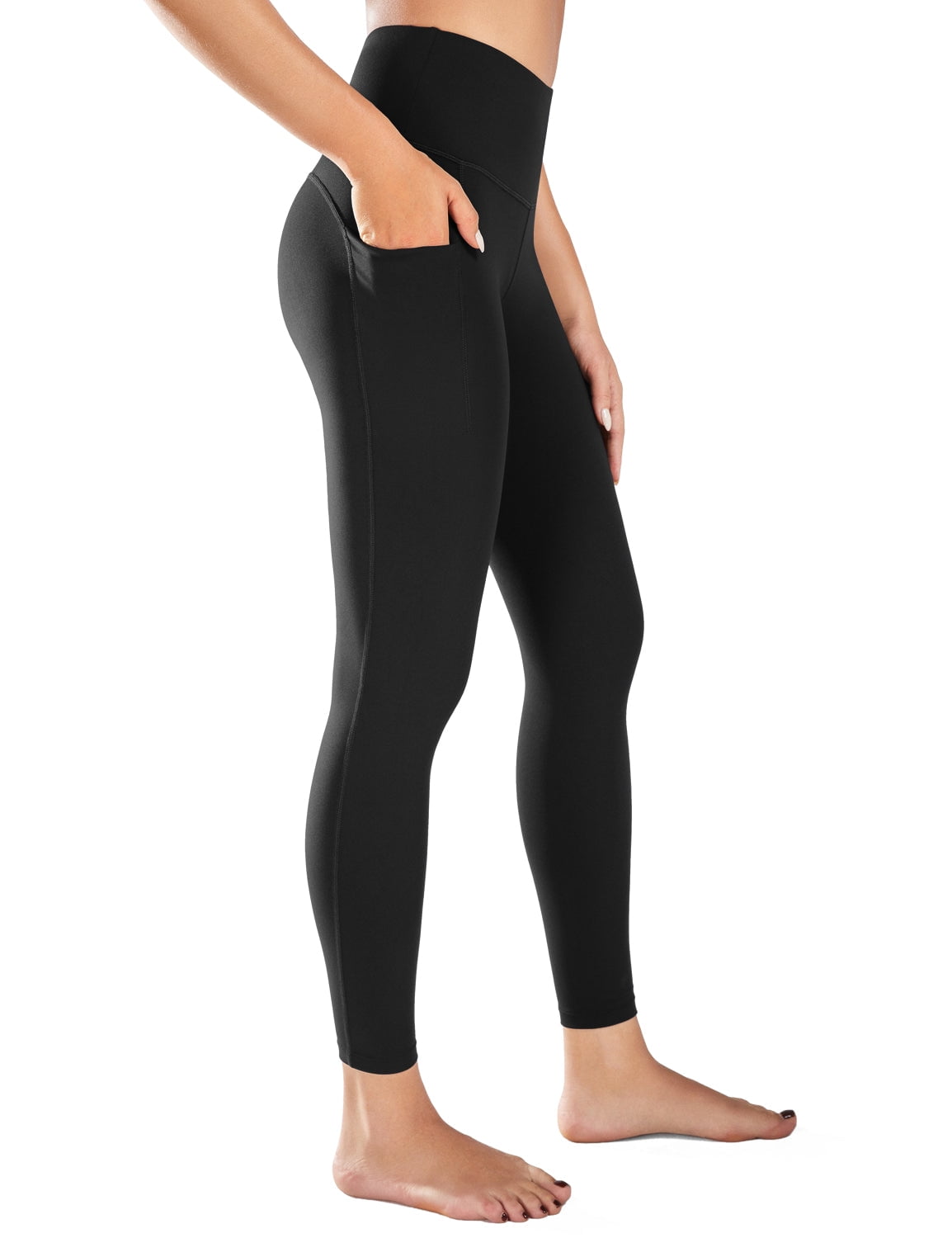 BALEAF Women's 7/8 High Waist Soft Yoga Leggings with Deep Pockets Brushed  Stretch Squat Proof Workout Pants Navy XL 