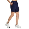 thumbnail image 1 of BALEAF Women's 7" Running Shorts Quick Dry Athletic Long Workout Shorts Unlined Navy XS, 1 of 8