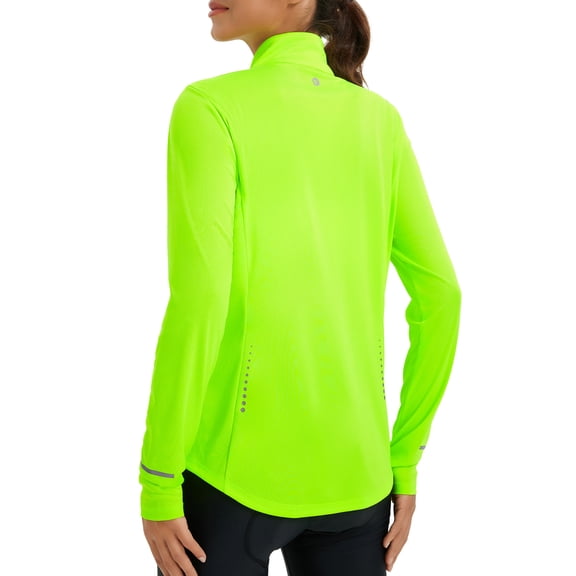 BALEAF Women's Athletic Jacket Sun Protection Running Lightweight Full Zip Long Sleeve Shirts UPF 50+ Pockets Green L