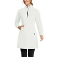 thumbnail image 1 of BALEAF Women's Fleece Dress Sweatshirt Tunic Long Quarter Zip Pullover Polar Winter Dress Cover Ups Pocket White L, 1 of 7