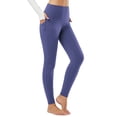 thumbnail image 1 of BALEAF Women's Fleece Lined Leggings Thermal Warm Winter Tights High Waisted Thick Yoga Pants Cold Weather with Pockets Classic Navy L, 1 of 6
