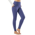 thumbnail image 1 of BALEAF Women's Fleece Lined Leggings Thermal Warm Winter Tights High Waisted Thick Yoga Pants Cold Weather with Pockets Classic Navy L, 1 of 6