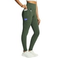 thumbnail image 1 of BALEAF Women's Fleece Lined Leggings Waterproof Winter Hiking Pants Thermal Running Tights Zipper Pockets High Waisted Cold Weather Green XX-Large, 1 of 6