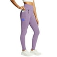 thumbnail image 1 of BALEAF Women's Fleece Lined Leggings Waterproof Winter Hiking Pants Thermal Running Tights Zipper Pockets High Waisted Cold Weather Purple Large, 1 of 7