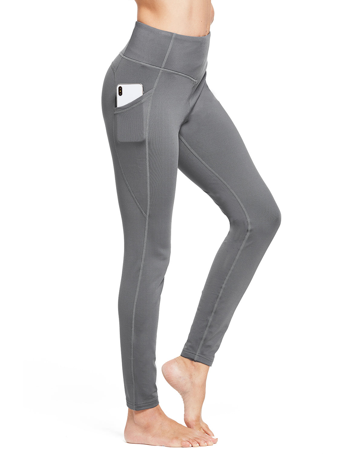 Baleaf women's fleece lined winter leggings high waisted thermal warm yoga pants with pockets hotsell