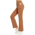 thumbnail image 1 of BALEAF Women's Fleece Lined Pants Yoga Pants Warm Thermal Winter High Waisted Straight Leg Leggings with 6 Pockets Light Brown S, 1 of 7