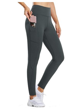 Women's Thermal Fleece Lined Leggings High Waisted Winter Yoga Pants with  Pockets