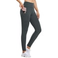 thumbnail image 1 of BALEAF Women's Fleece Lined Water Resistant Legging High Waisted Thermal Winter Hiking Running Tights Pockets Light Grey X-Small, 1 of 7