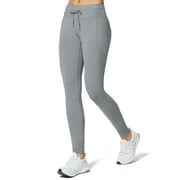 BALEAF Women's Fleece Lined Winter Petite Leggings Water Resistant Thermal Warm Tights High Waisted Ski Hiking Pants with Pockets 25" Gray 3XL