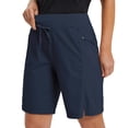 thumbnail image 1 of BALEAF Women's Long Shorts 9" Quick Dry Hiking Bermuda Cargo for curvy Lightweight knee Length Shorts Pockets Navy Blue XXL, 1 of 7