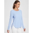 thumbnail image 1 of BALEAF Women's Long Sleeve Shirt UPF50+ Workout Tops Rash Guard T Shirts Sun Protection Quick Dry Workout Hiking Outdoor Blue L, 1 of 6