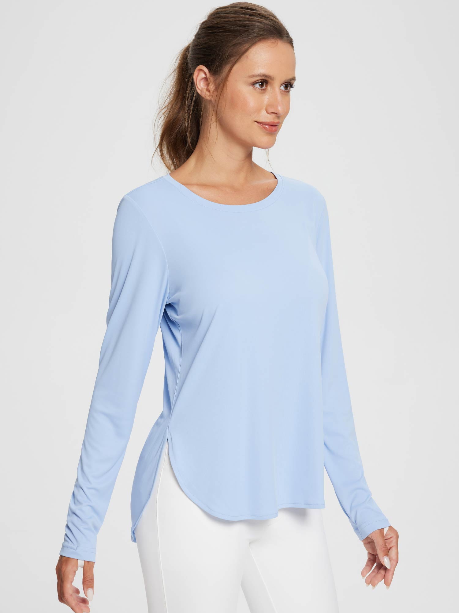 Uv Shirts Women Baleaf Women's Long Sleeve Running Shirts Workout Athletic Tops Quick Hiking Shirt Women