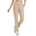 thumbnail image 1 of BALEAF Women's Pants with Pockets Belt Loops High Waisted Golf Travel Business Casual Dressy Slacks Stretch UPF 50+ Beige XS, 1 of 7