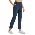 thumbnail image 1 of BALEAF Women's Pants with Pockets Belt Loops High Waisted Golf Travel Business Casual Dressy Slacks Stretch UPF 50+ Navy Blue M, 1 of 7