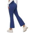 thumbnail image 1 of BALEAF Women's Petite Flare Leggings Tummy Control Crossover High Waisted Yoga Pants with Pockets Work Casual Mini 27" Navy Blue L, 1 of 7