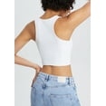 thumbnail image 1 of BALEAF Women's Ribbed Cropped Tank Tops Sleeveless Cropped Tops Double Layered White L, 1 of 5