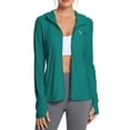 thumbnail image 1 of BALEAF Women's SPF Jacket Sun Shirt UV Protection Hoodie Zip Up Long Sleeve Hooded Summer Clothing Running Hiking Green XL, 1 of 7