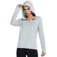 thumbnail image 1 of BALEAF Women's SPF UPF 50+ UV Protection Zip Up Sun Shirt Long Sleeve Hoodie Jackets Cooling Outdoor Hiking Fishing Grey S, 1 of 7
