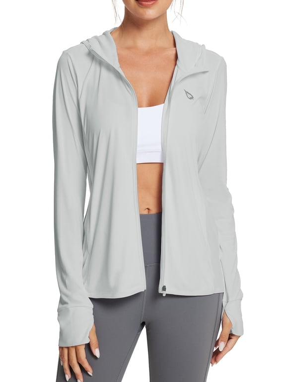 Women's Shirt Lightweight Jacket Quickly Dry Moisture Wicking Sunscreen Sun Protection with Pockets Outdoor Hiking Performance Gray 2XL