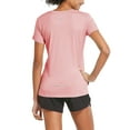 thumbnail image 1 of BALEAF Women's Short Sleeve Activewear T-Shirts Lightweight Quick Dry Workout Yoga Crewneck Tops Pink Size S, 1 of 8